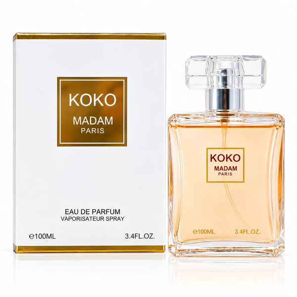 Koko Madam Paris Eau De Parfum for Women 100ml (3.4 Fl Oz) – Long Lasting Floral Amber Perfume Spray for Women – Elegant Feminine Everyday Fragrance