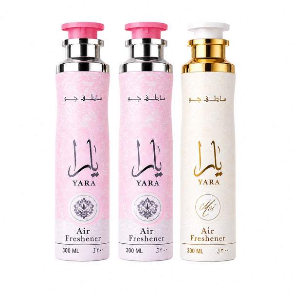 Lattafa Yara Signature Air Freshener Bundle – 3 Premium Room Sprays