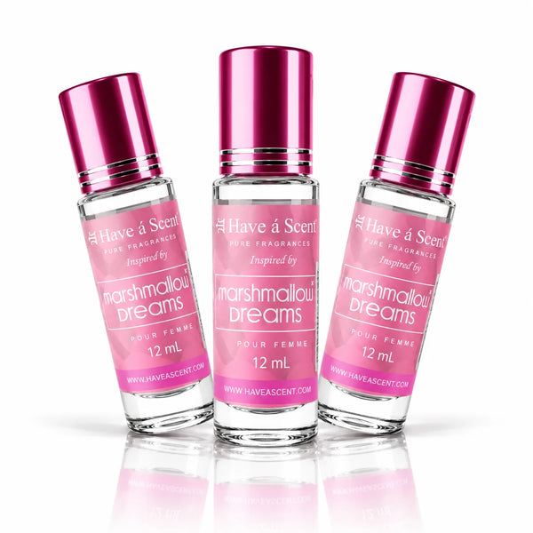 Marshmallow Roll on Perfume Oil For Women - 12 ml - 3 Pack - Scentblooms