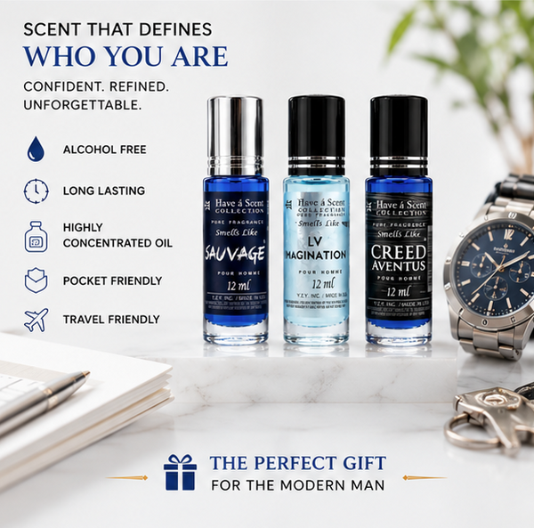 Men's Best Seller Perfume Oil Set – 3 Long-Lasting Cologne Oils