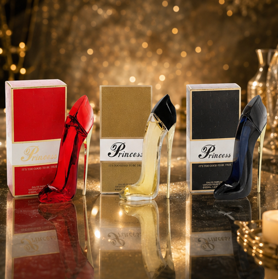 Princess Luxury High Heel Perfume Gift Set for Women – 3 Piece Eau de Parfum Bundle, Red, Gold & Black Long Lasting Floral, Oriental & Warm Gourmand Fragrance Collection, Women's Perfume Gift Set