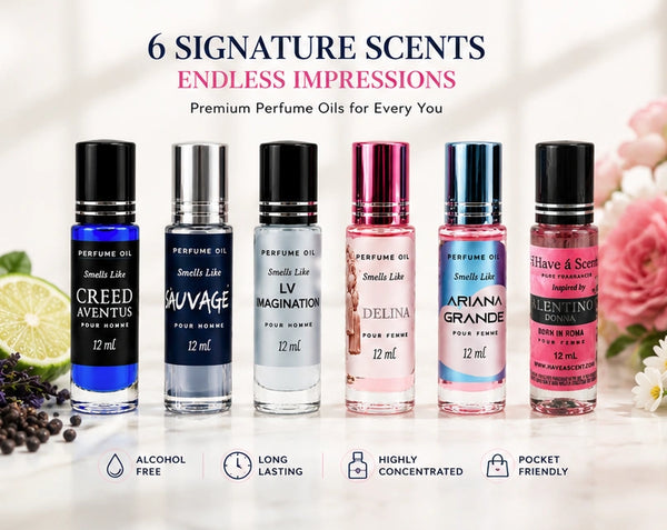 His & Hers Perfume Oil Set | 6 Long-Lasting Roll-On Fragrances