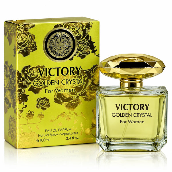 Victory Golden Crystal for Women - 100ml / 3.4 Fl Oz Eau de Parfum Natural Spray Floral & Daily Wear