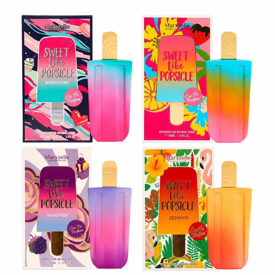 Sweet Like Popsicle 4 Piece Perfume Set for Women – Eau de Parfum Spray – Sweet Fruity Floral Fragrance Collection