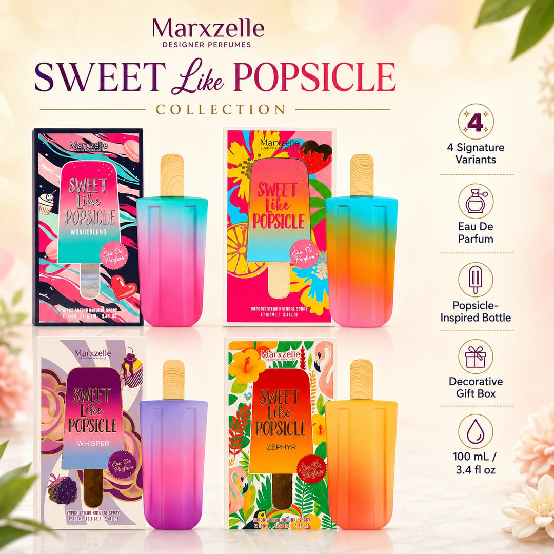 Sweet Like Popsicle 4 Piece Perfume Set for Women – Eau de Parfum Spray – Sweet Fruity Floral Fragrance Collection