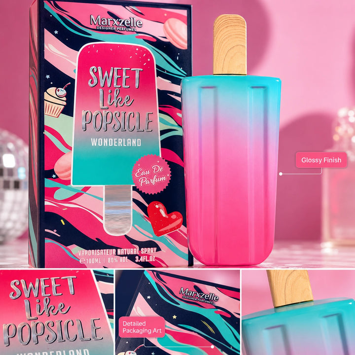 Sweet Like Popsicle 4 Piece Perfume Set for Women – Eau de Parfum Spray – Sweet Fruity Floral Fragrance Collection