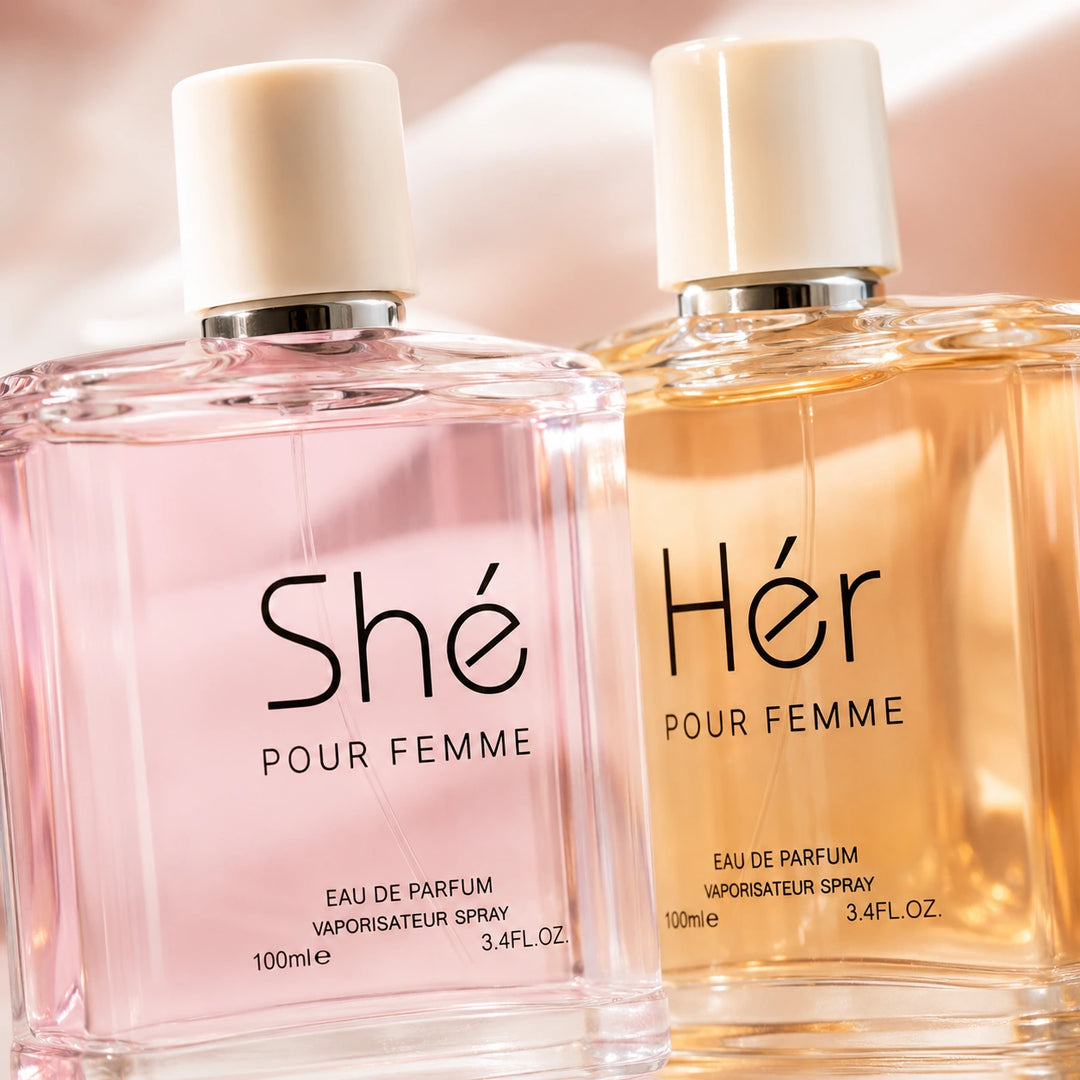 Shé &amp; Hér Pour Femme 2 Piece Perfume Set for Women, Eau de Parfum Spray, 100ml / 3.4 Fl Oz Each