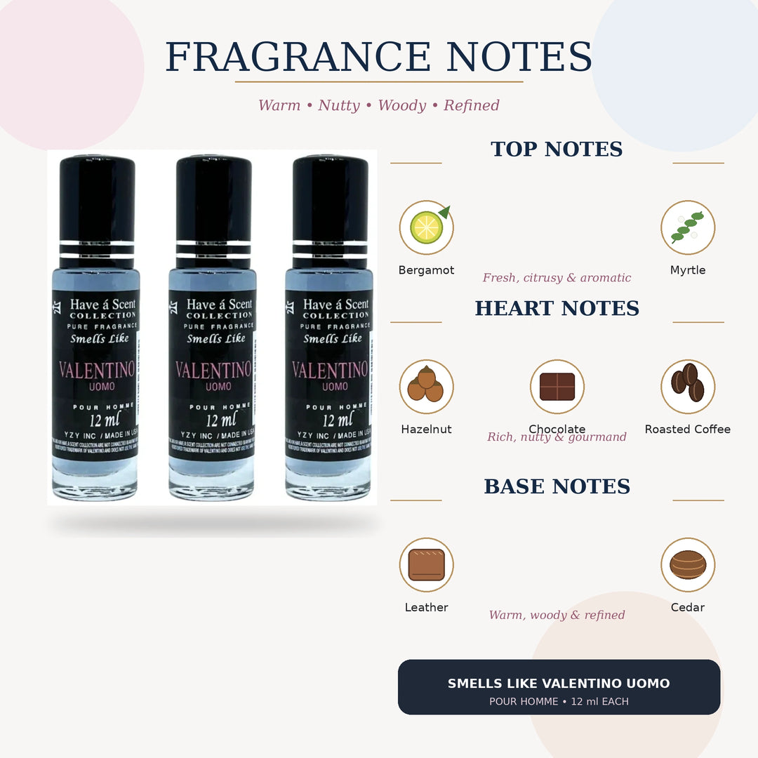 Valentine For Men Concentrated Perfume Oil Pack of 3 - 12ml