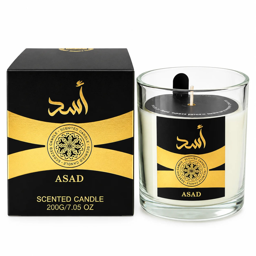 Asad Scented Candle 7.05 Oz / 200g – Unisex Fragranced Candle for Home, Bedroom &amp; Living Room, Decorative Candle for Relaxing Home Fragrance &amp; Ambiance