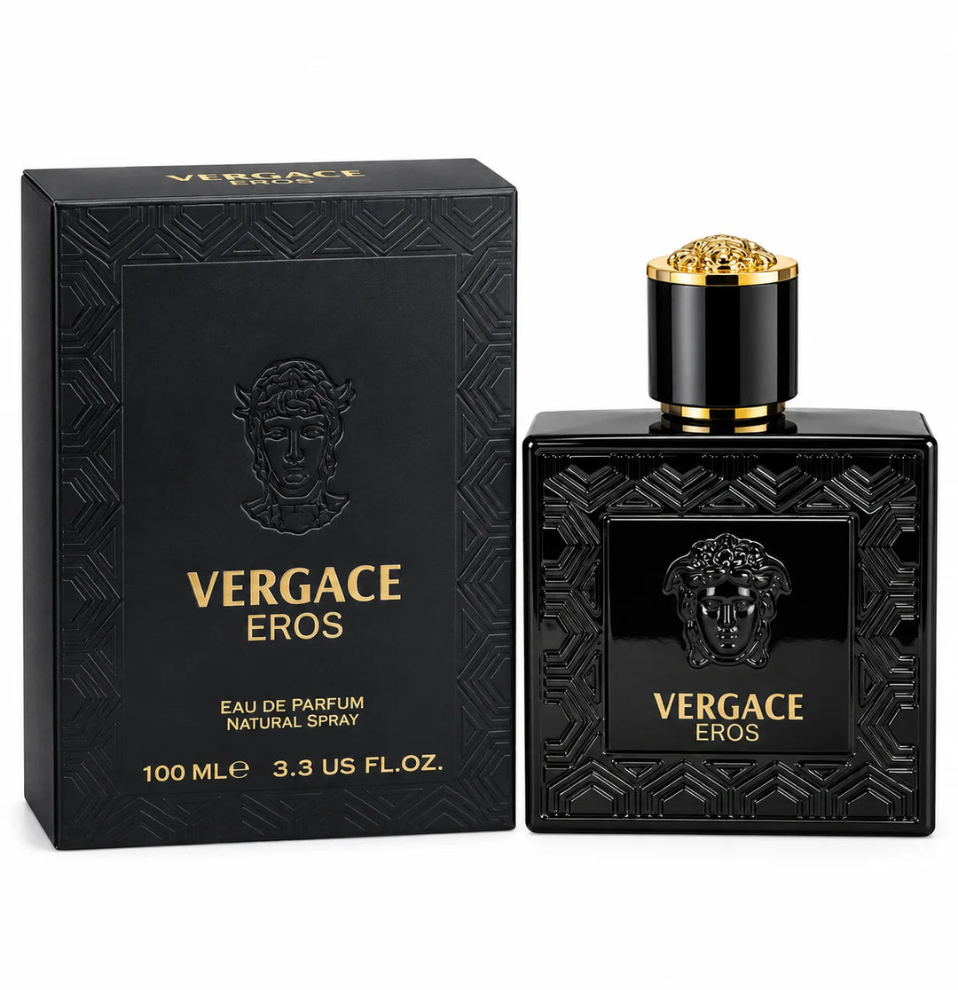 Vergace Eros Eau de Parfum 100ml / 3.3 Fl Oz – Men’s EDP Fragrance Spray, Full Size Cologne for Men, Everyday &amp; Evening Scent
