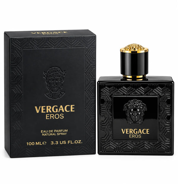 Vergace Eros Eau de Parfum 100ml / 3.3 Fl Oz – Men’s EDP Fragrance Spray, Full Size Cologne for Men, Everyday & Evening Scent