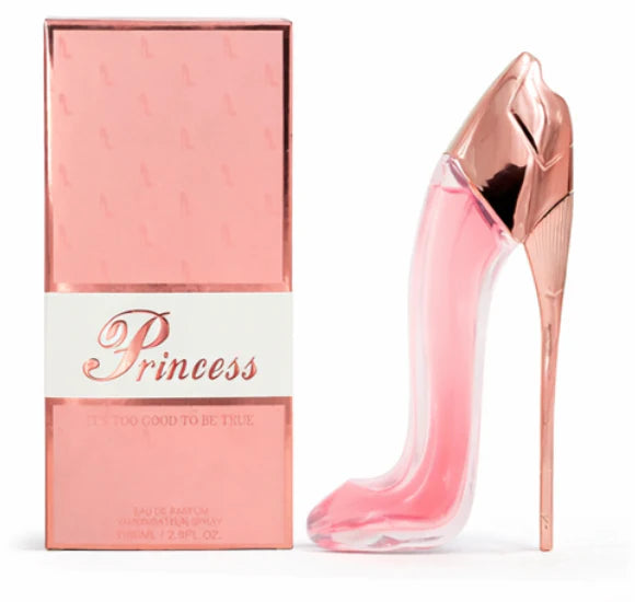 Princess Eau de Parfum for Women – 2.9 oz / 85 ml High Heel Bottle Long Lasting Floral Sweet Perfume – Elegant Feminine Fragrance Spray – Luxury Gift for Women