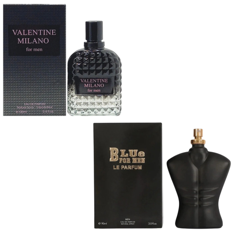 Milano Men & Blue for Men Le Parfum Set – 2 Pack 100ml Each | Fresh Woody Aromatic Cologne