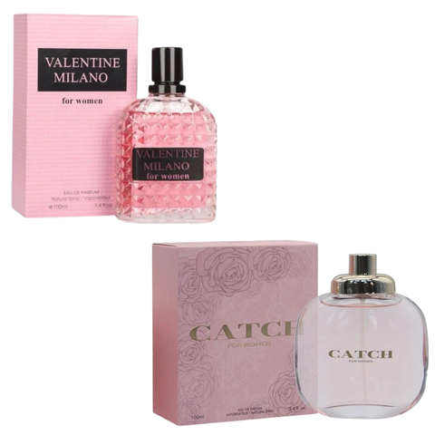 Milano Women & Catch for Women Eau de Parfum Set – 2 Pack 100ml Each | Long Lasting Perfume Gift Set for Women