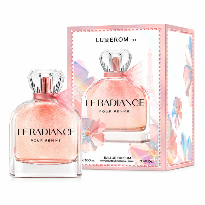 Le Radiance Perfume for Women Eau de Parfum 100ml (3.4 Fl Oz) – Long Lasting Sweet Floral Fruity Fragrance – Elegant Feminine Everyday Scent – Gift Perfume for Her