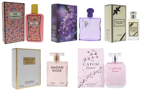 Royal Fragrance Women’s Cologne 5 Pack Set – Pink Gardenia + Lilac + Madam Rose + Catch Flower + Sweet Nectar Blossoms – Elegant Sweet Floral Feminine Scent – Gift Set