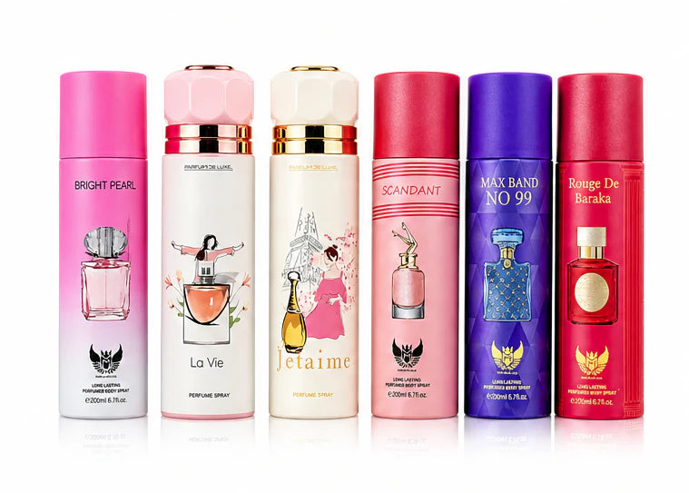 Women’s Perfume Body Spray 6 Pack – Long Lasting Fragrance Set – Floral &amp; Sweet Scents