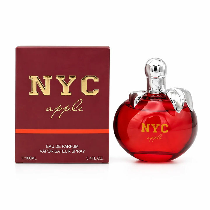 NYC Apple Eau de Parfum 100ml (3.4 oz) – Sweet Fruity Apple Perfume for Women – Long Lasting Fresh Floral Fragrance Spray – Everyday Playful Scent