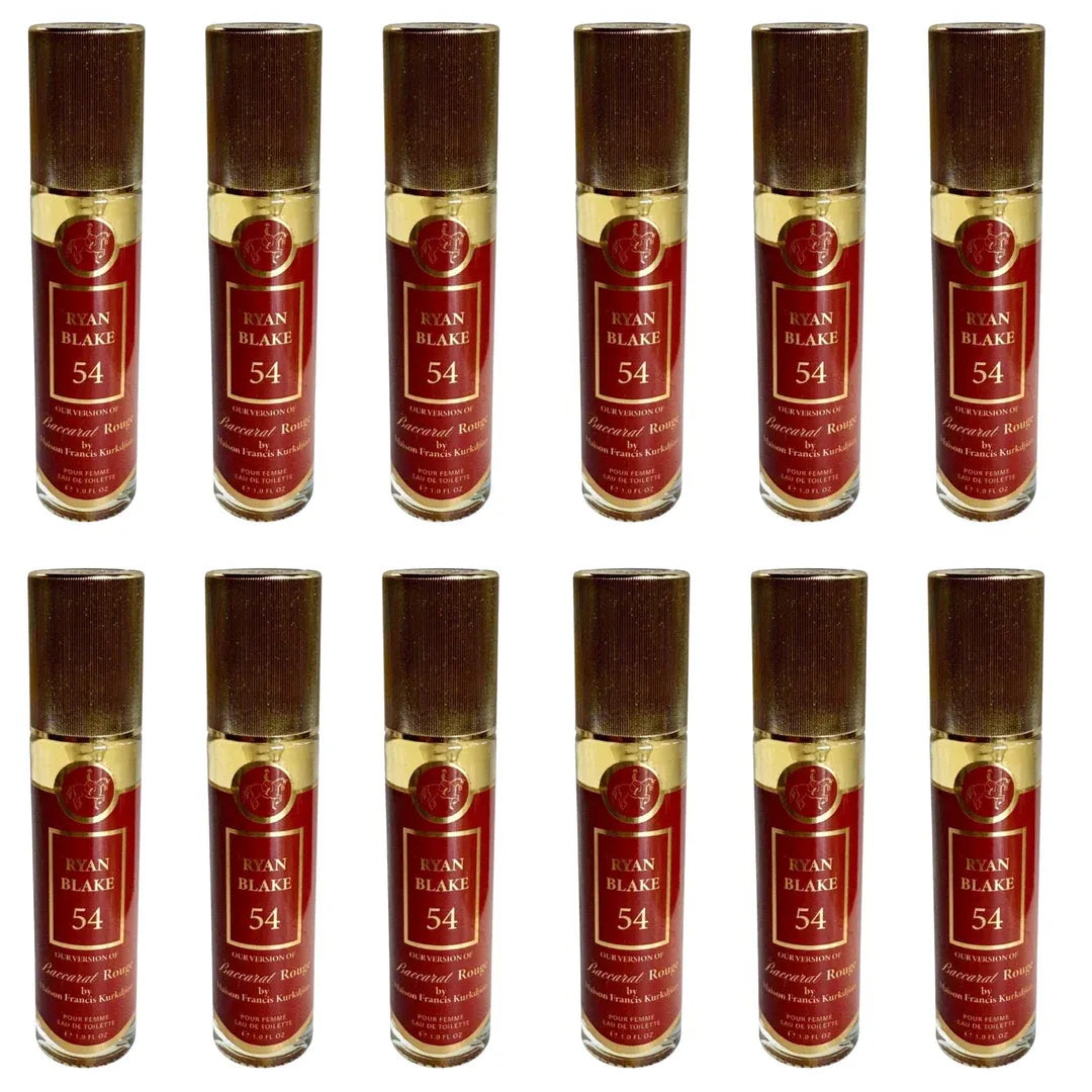 Ryan Blake 54 Women’s Perfume Wholesale Pack of 12 – Sweet Warm Floral Eau De Toilette Spray 1.0 Fl Oz Each – Long Lasting Feminine Fragrance Bundle