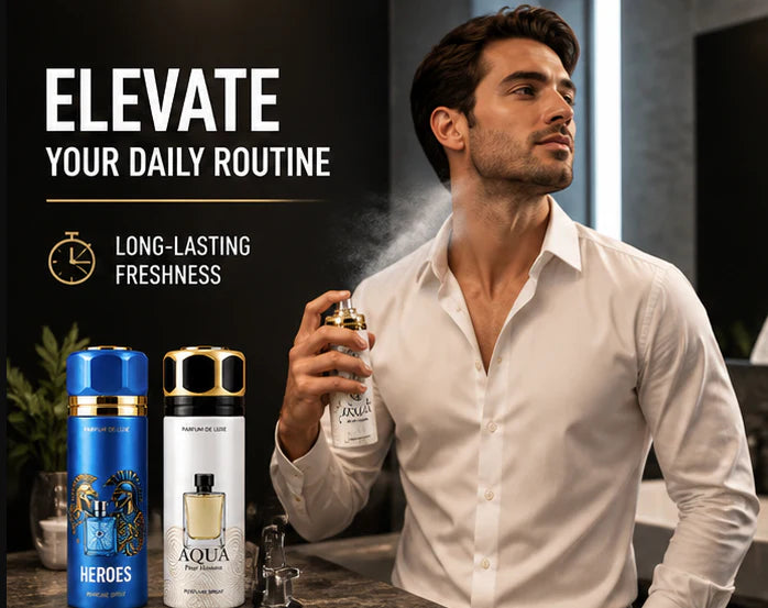Men’s Perfume Body Spray 2 Pack – Long Lasting Fragrance Set – Fresh Masculine Scents