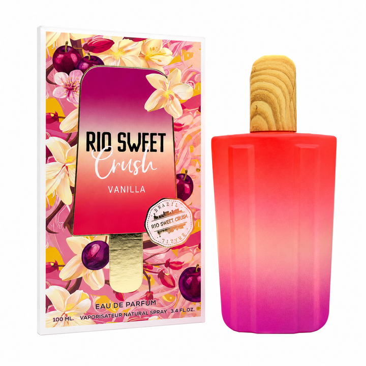 Rio Sweet Crush Vanilla Eau de Parfum for Women, 3.4 Fl Oz (100ml) – Sweet Vanilla Fruity Floral Perfume, Long Lasting Women&