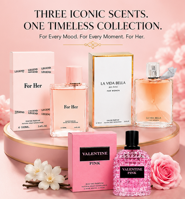 Women's Signature Perfume Bundle – 3 Long-Lasting Eau de Parfum Gift Set