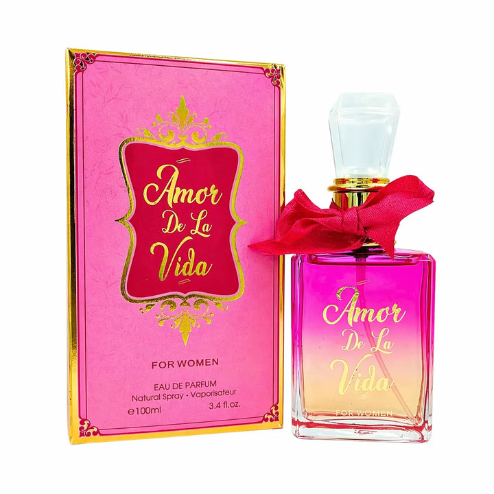 Amor De La Vida Eau de Parfum for Women 100ml (3.4 oz) – Sweet Fruity Floral Perfume – Long Lasting Romantic Feminine Fragrance Spray – Elegant Everyday &amp; Date Night Scent