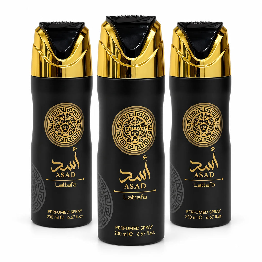 Asad Perfumed Body Spray for Men – 200ml / 6.67 fl oz – Long Lasting Spicy Vanilla Amber Fragrance Spray