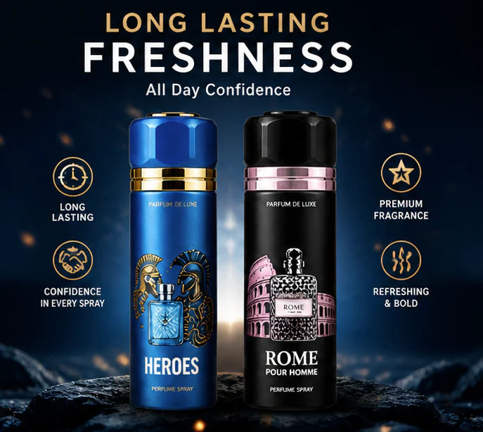 Men’s Perfume Body Spray 2 Pack – Long Lasting Fragrance Set – Fresh Masculine Scents