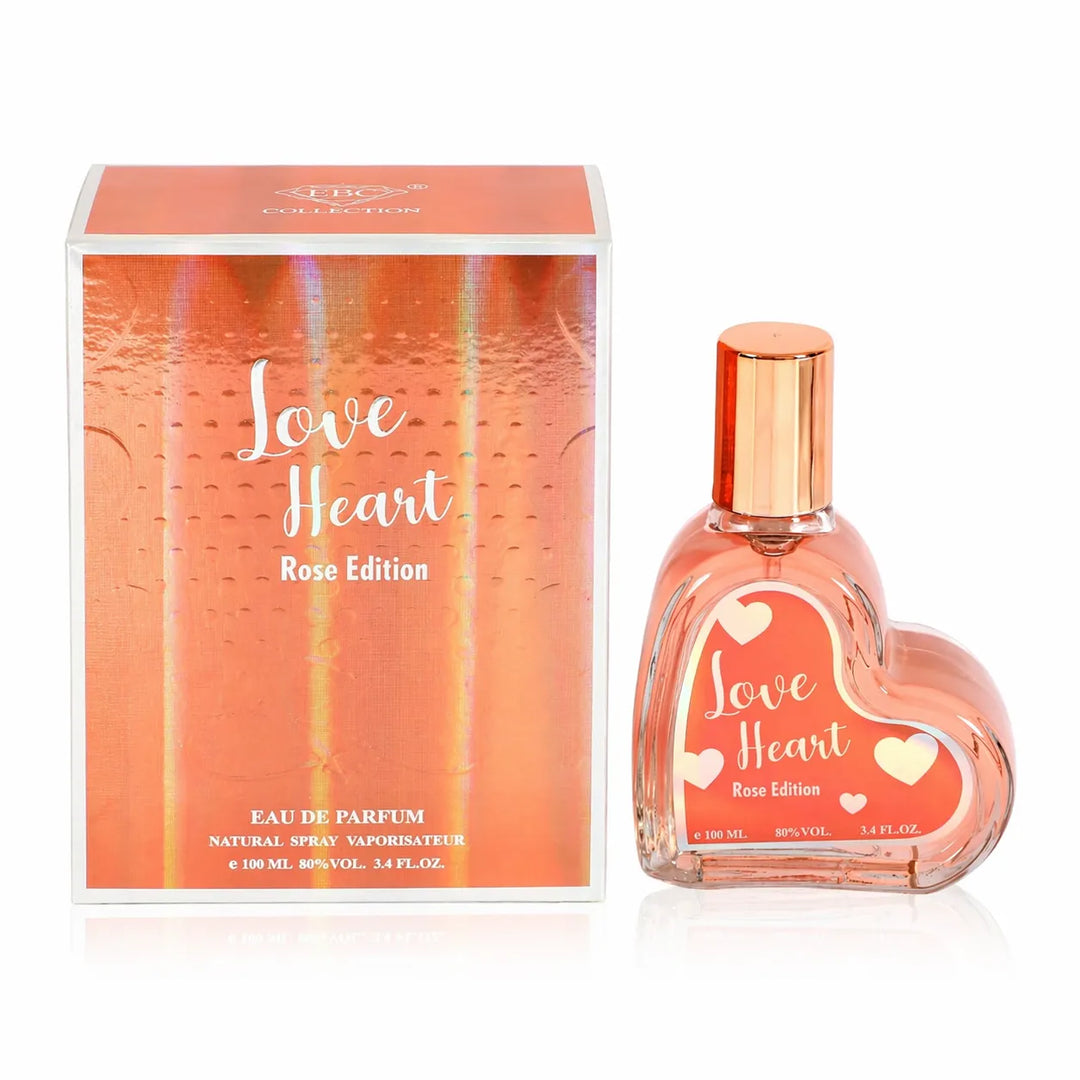 Love Heart Rose Edition Eau de Parfum 100ml (3.4 oz) – Sweet Floral Rose Perfume for Women – Long Lasting Romantic Fragrance Spray – Valentine Gift Perfume