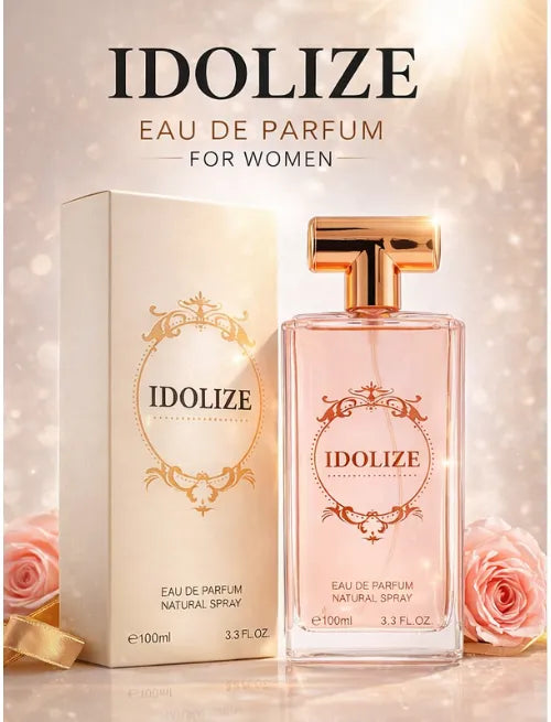 Idolize Eau de Parfum for Women – 3.3 oz / 100 ml Long Lasting Floral Sweet Perfume – Elegant Feminine Fragrance Spray – Luxury Everyday Perfume Gift for Women