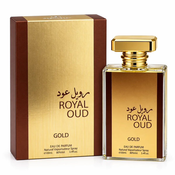 Royal Oud Gold Eau de Parfum 100ml - Oud Perfume - Unisex Fragrance - Arabic Perfume - Long Lasting Scent