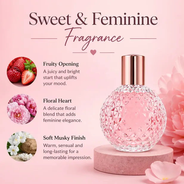 Sweet Briana Eau de Parfum for Women 100ml (3.4 oz) – Sweet Fruity Floral Perfume – Long Lasting Feminine Fragrance Spray – Elegant Everyday &amp; Romantic Signature Scent