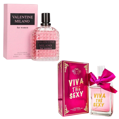 Milano Women & Viva The Sexy Eau de Parfum Set – 2 Pack 100ml Each | Sweet Floral Long Lasting Women’s Perfume