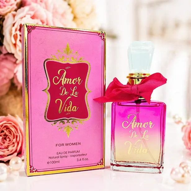 Amor De La Vida Eau de Parfum for Women 100ml (3.4 oz) – Sweet Fruity Floral Perfume – Long Lasting Romantic Feminine Fragrance Spray – Elegant Everyday &amp; Date Night Scent