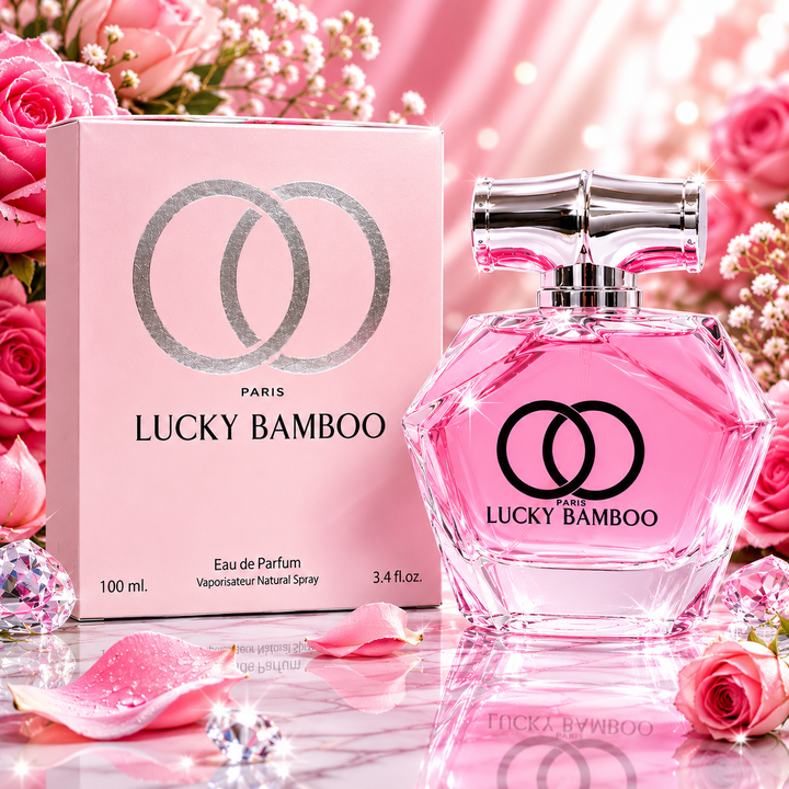 Lucky Bamboo Paris Eau de Parfum for Women 3.4 Fl Oz (100ml) – Long Lasting Floral Fruity Perfume for Women, Feminine Fresh Sweet Fragrance, Elegant Everyday Perfume Gift for Her