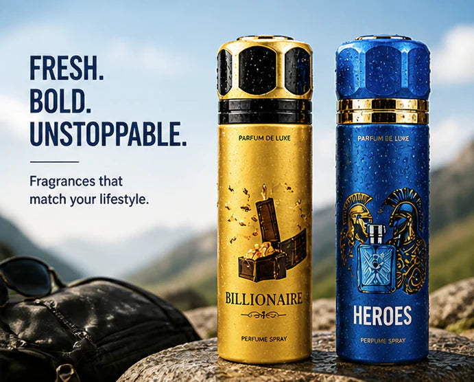 Men’s Perfume Body Spray 2 Pack – Long Lasting Fragrance Set – Fresh Masculine Scents