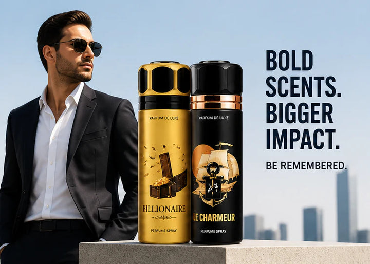Men’s Perfume Body Spray 2 Pack – Long Lasting Fragrance Set – Fresh Masculine Scents