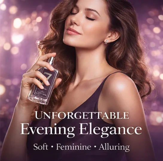 7 PM Pour Femme Eau de Parfum for Women – 3.3 oz / 100 ml Long Lasting Evening Perfume – Warm Floral Fruity Fragrance – Elegant Night Perfume Gift for Women