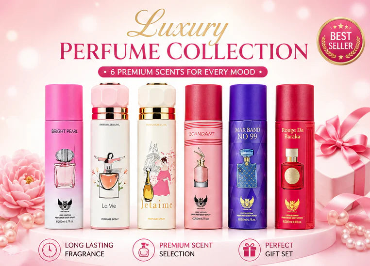 Women’s Perfume Body Spray 6 Pack – Long Lasting Fragrance Set – Floral &amp; Sweet Scents