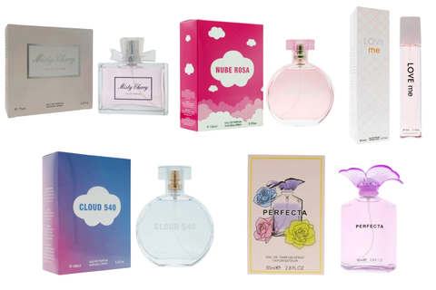 Royal Fragrance Women’s Cologne 5 Pack Set – Misty Cherry + Nube Rosa + Love Me + Cloud 540 + Perfecta – Sweet & Fresh Floral Feminine Scent – Gift Set