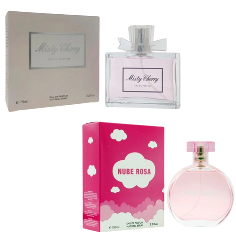 Royal Fragrance Women’s Cologne 2 Pack Set – Misty Cherry + Nube Rosa – Sweet Floral Fresh Scent – Gift Set
