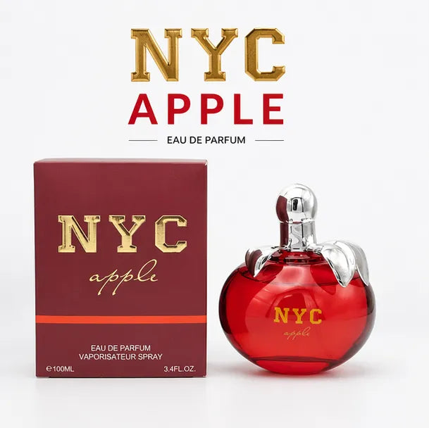 NYC Apple Eau de Parfum 100ml (3.4 oz) – Sweet Fruity Apple Perfume for Women – Long Lasting Fresh Floral Fragrance Spray – Everyday Playful Scent