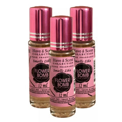 Flower Bomb Inspired Body Oil Perfume, Long-Lasting Fragrance, 12Ml Roll-On (Pack of 3)