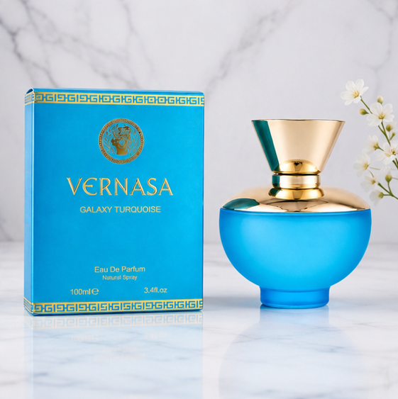 Vernasa Galaxy Blue &amp; Vernasa Galaxy Turquoise Perfume Gift Set for Women – 2 Pack Eau de Parfum Fragrance Collection, Long Lasting Floral Fruity Amber Perfumes, Luxury Scent Gift Set, 100ml Each
