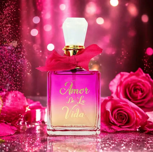 Amor De La Vida Eau de Parfum for Women 100ml (3.4 oz) – Sweet Fruity Floral Perfume – Long Lasting Romantic Feminine Fragrance Spray – Elegant Everyday &amp; Date Night Scent