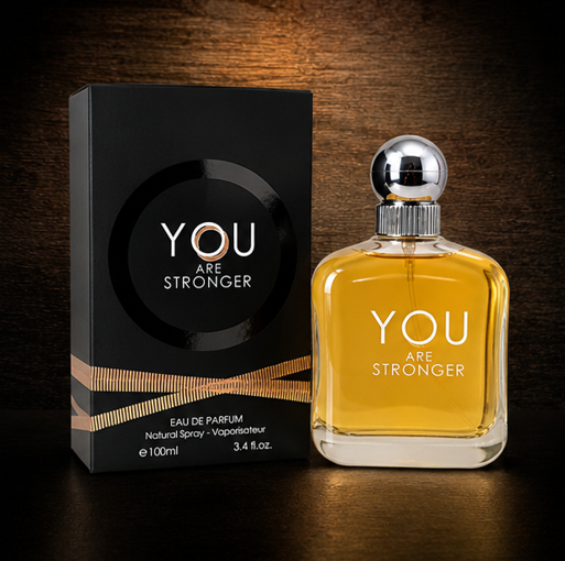 You Are Stronger Eau de Parfum for Men 3.4 Fl Oz (100ml) – Long Lasting Warm Woody Cologne for Men – Masculine Fragrance with Spicy, Amber &amp; Musk Notes – Everyday Signature Scent Gift for Men