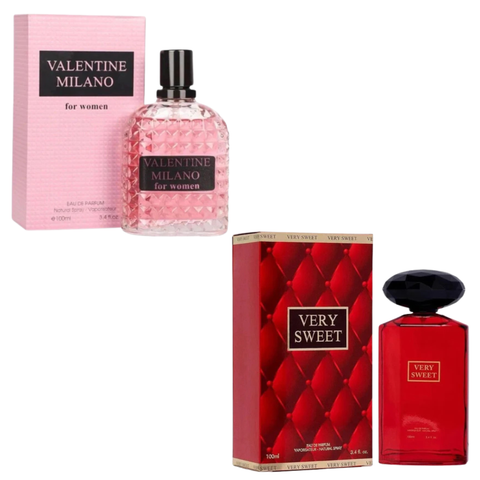 Milano Women & Very Sweet Eau de Parfum Set – 2 Pack 100ml Each | Warm Gourmand Long Lasting Perfume for Women