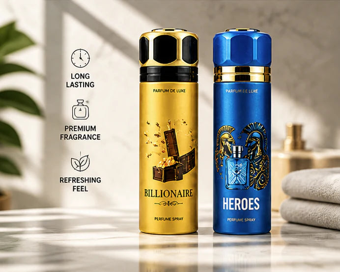 Men’s Perfume Body Spray 2 Pack – Long Lasting Fragrance Set – Fresh Masculine Scents