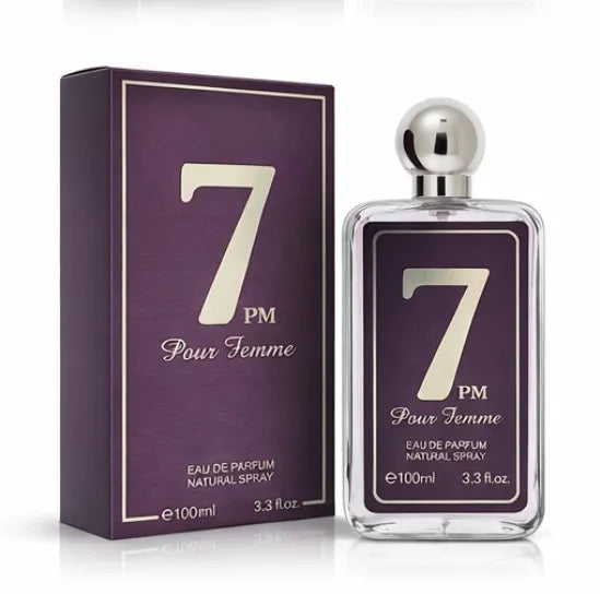 7 PM Pour Femme Eau de Parfum for Women – 3.3 oz / 100 ml Long Lasting Evening Perfume – Warm Floral Fruity Fragrance – Elegant Night Perfume Gift for Women